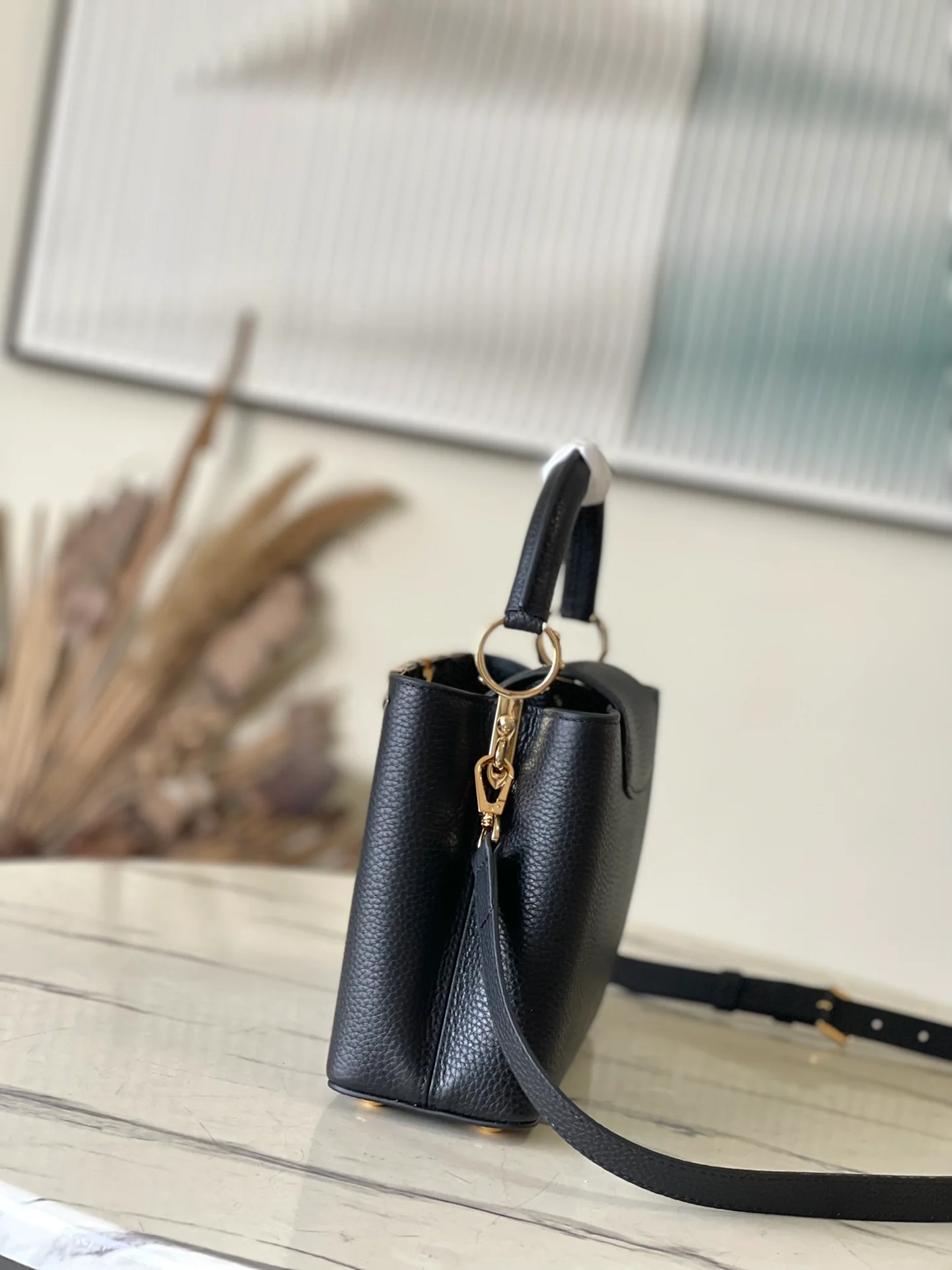 LV-m12751-capucines-small handbag-black