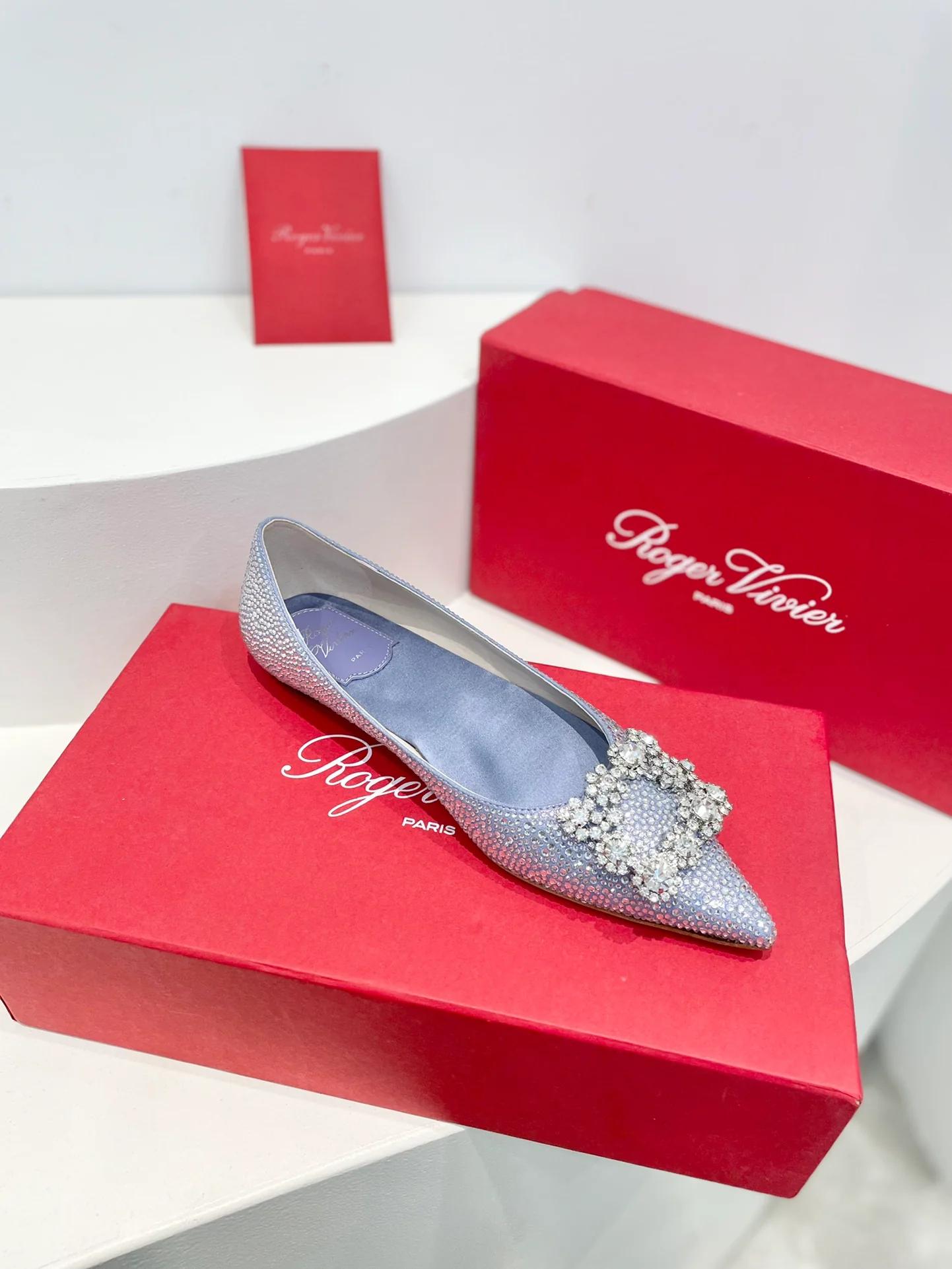 Обувь RV Shoes - Серия Crystal Shoes - Балетки со стразами - Бирюзовый