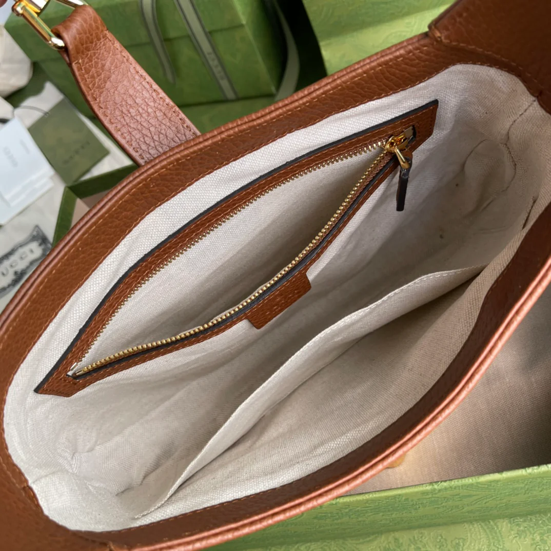 Gucci-经典 Jackie 牛仔丹宁帆布手袋-腋下包