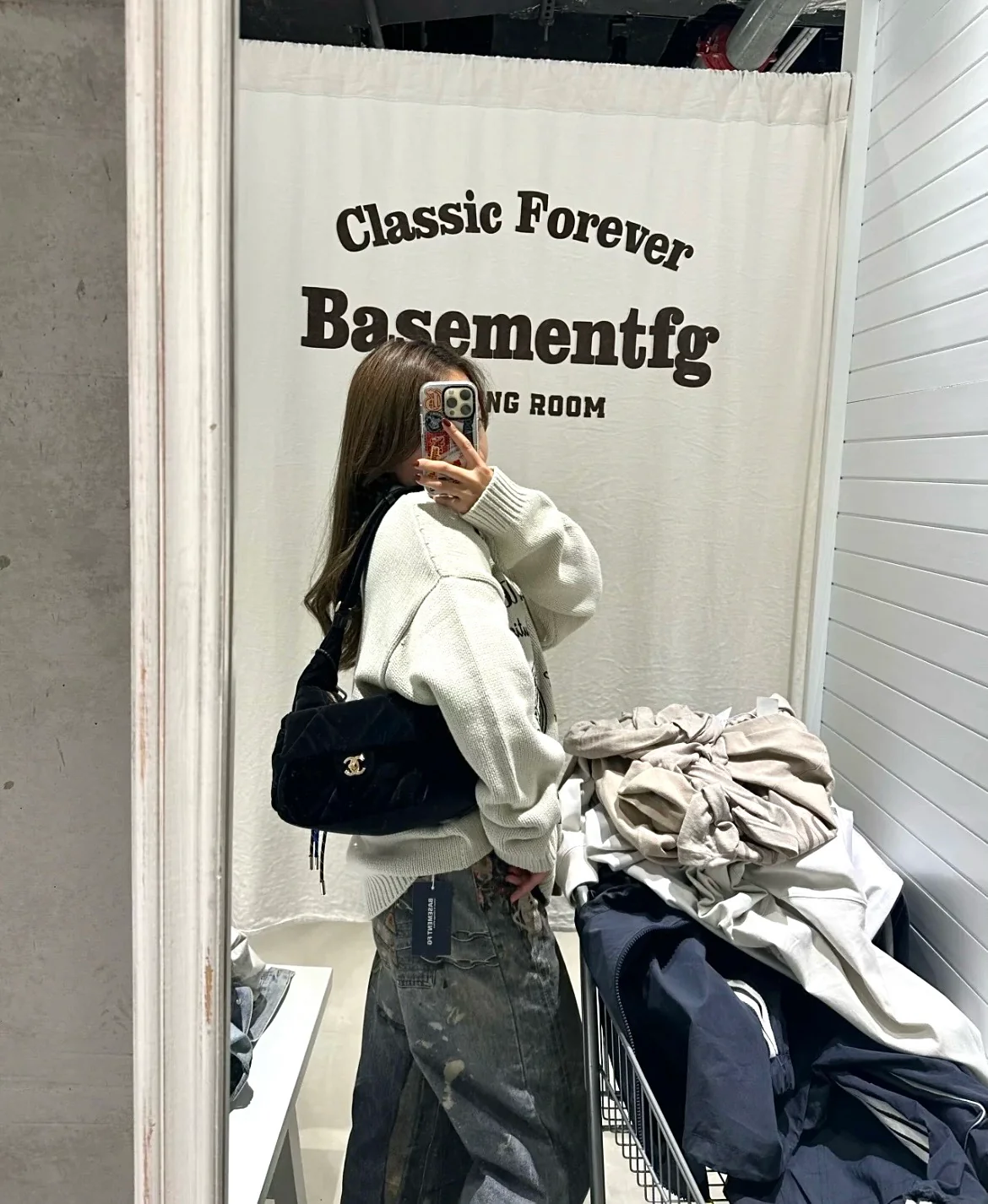 Сумка для лыж Chanel 24n, маленькая, черная.