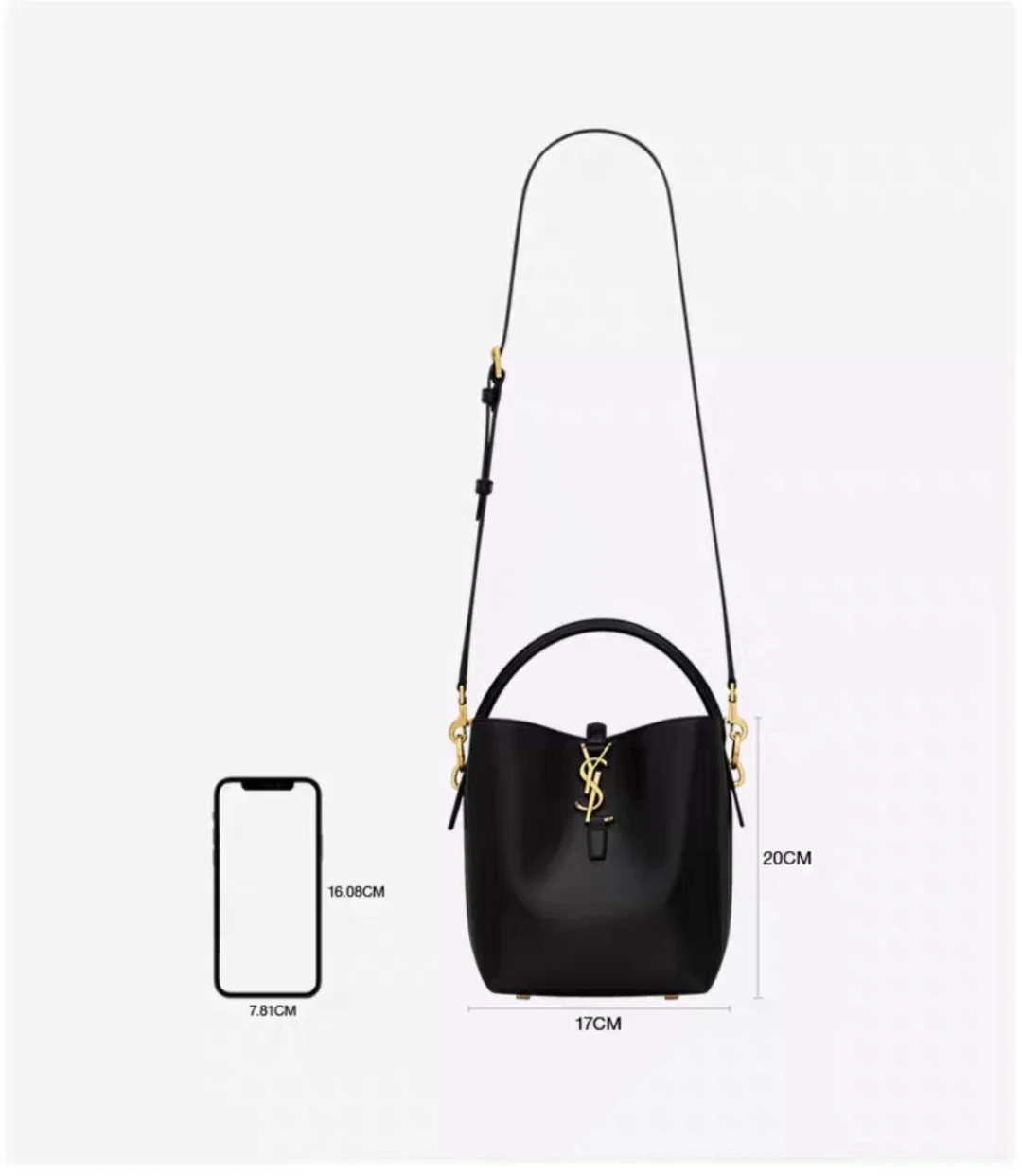 Сумка-ведро YSL Le 37 - Маленькая - Черная