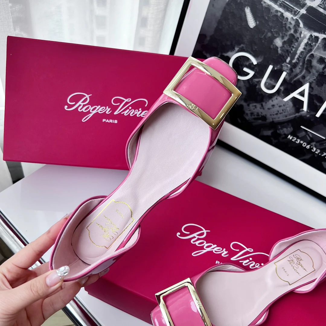 Обувь для автодомов - полые плоские туфли - арбузно-красный