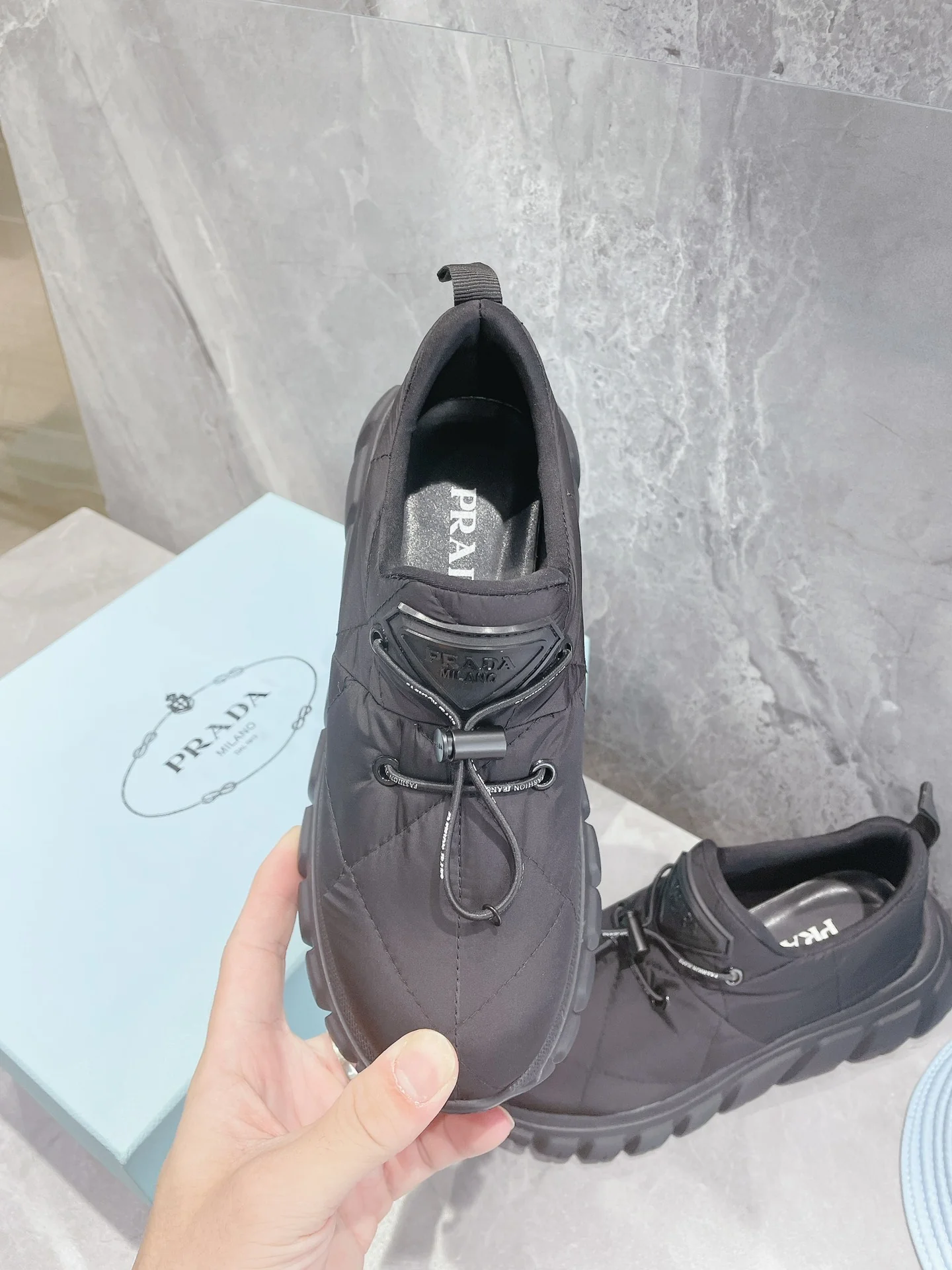 Обувь Prada - Prada - ультралегкая - кроссовки - повседневная обувь - серая