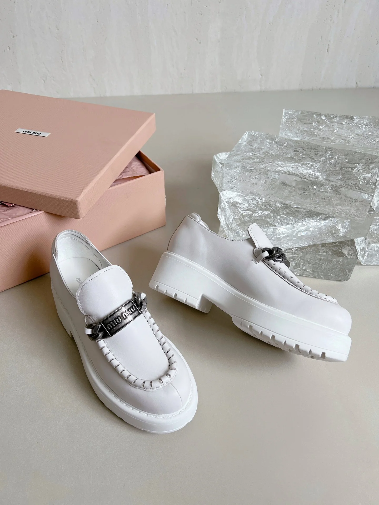 Miu Miu - Новинка сезона осень/зима 2022 - Лоферы на платформе