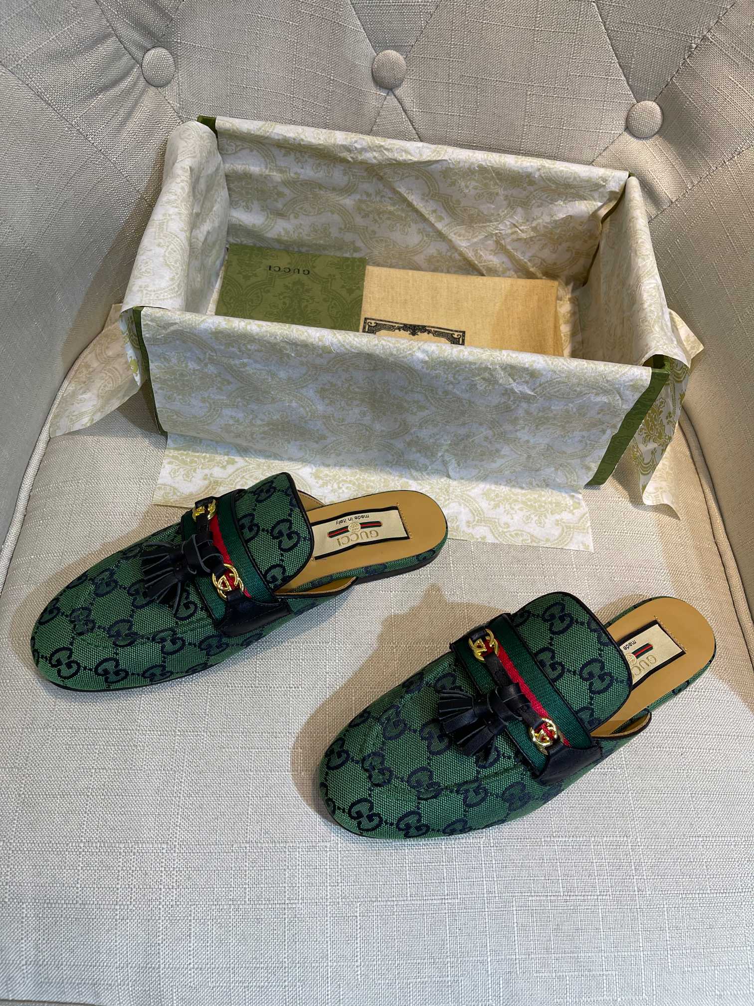 Gucci - Подвеска с кисточками - Тапочки - Мюли