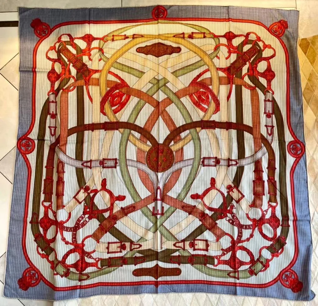 Hermes - Двусторонний шарф с принтом