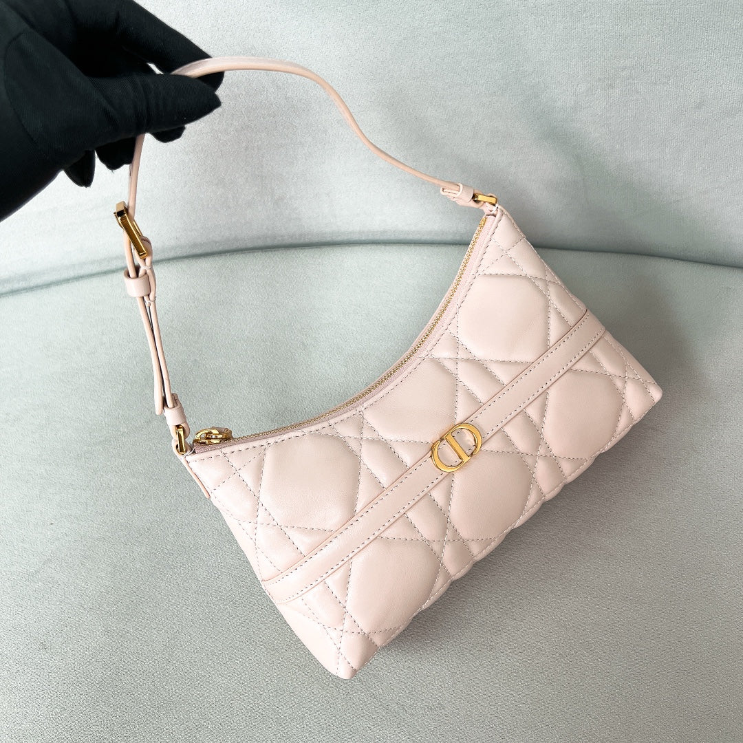 Сумка-мешочек Dior Hobo Dumpling Bag - розовая