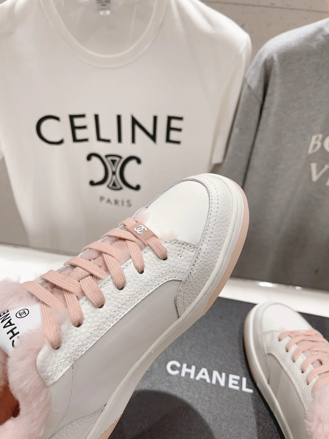 Повседневные туфли на платформе Chanel 2024 — розовые