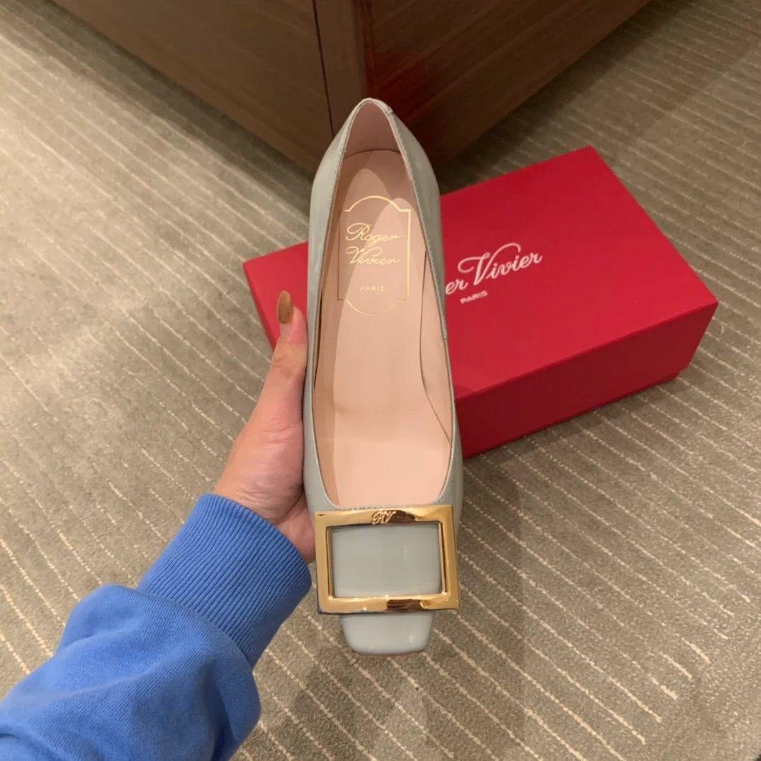 Туфли для автодомов - на высоком каблуке - серые