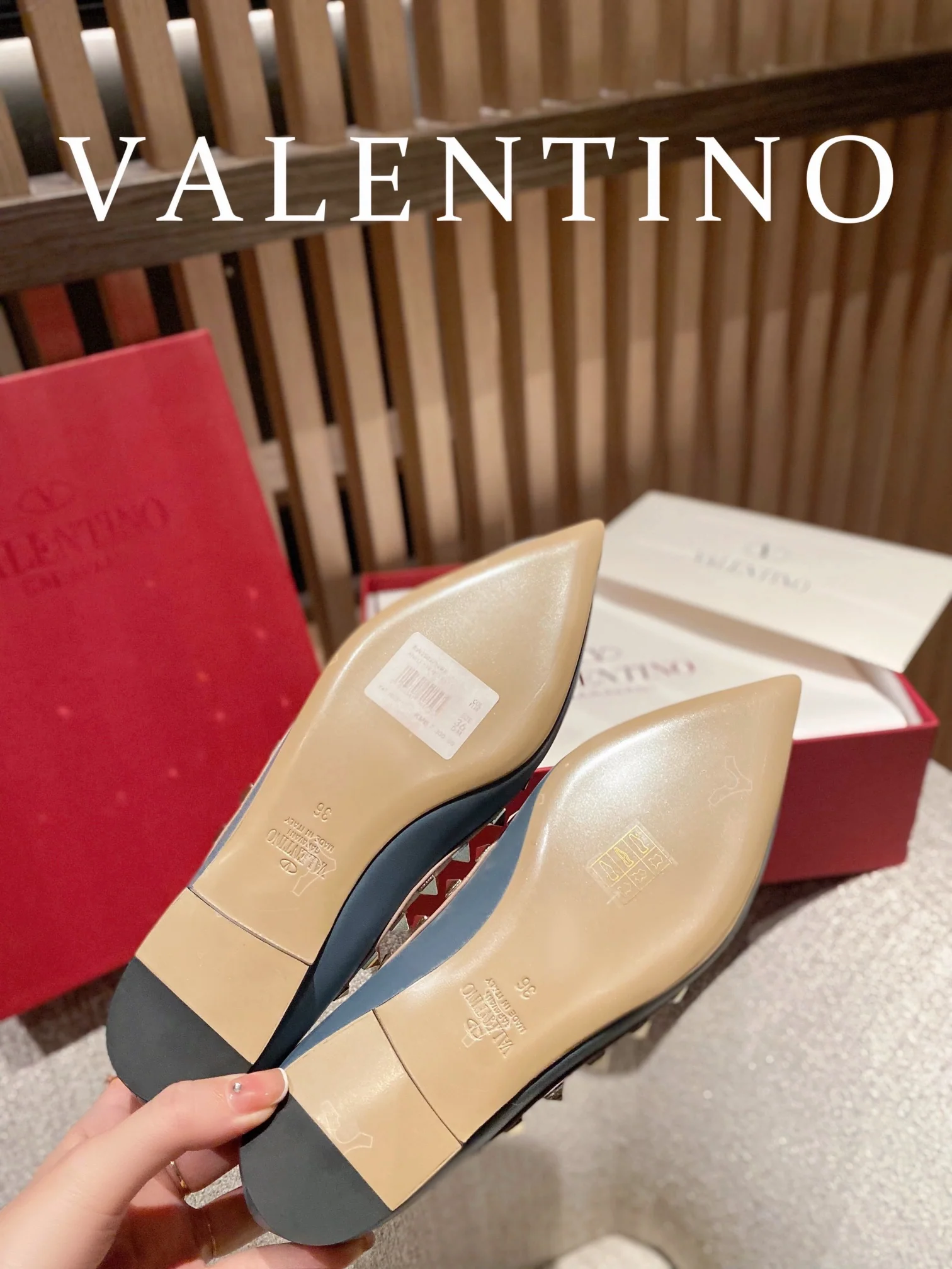 Классические балетки Valentino - синие
