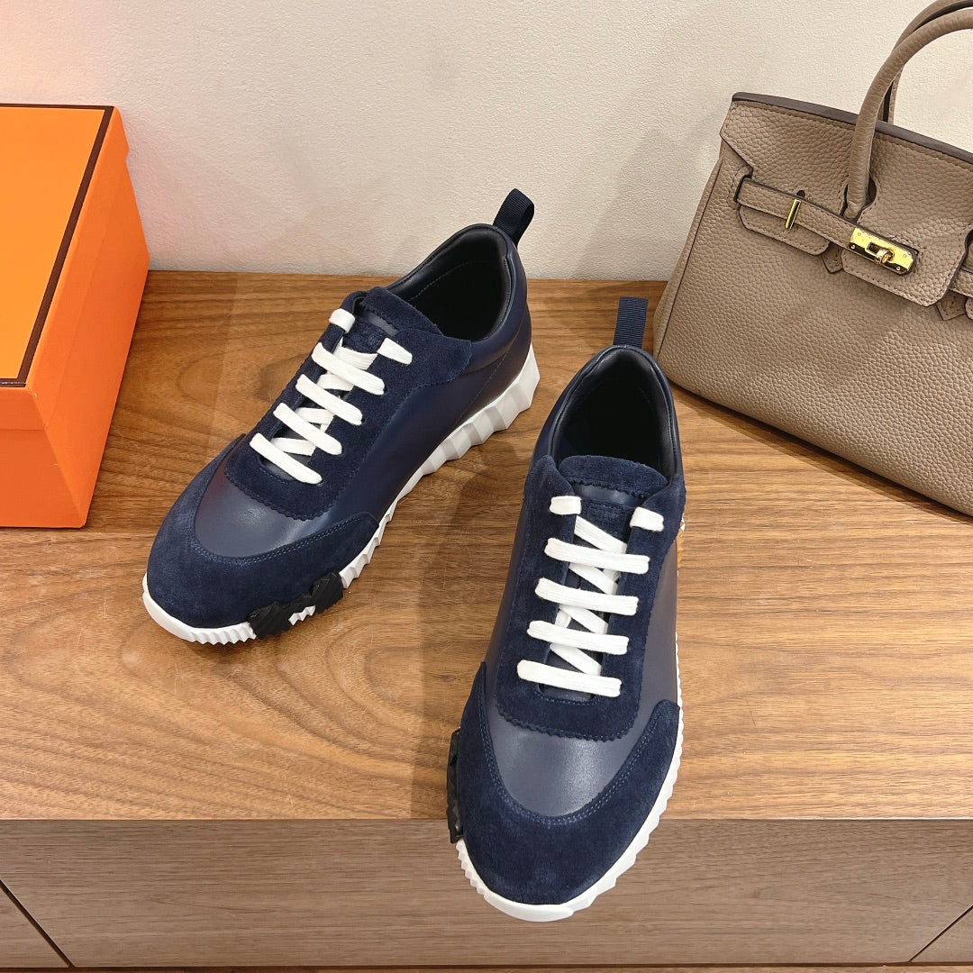 Повседневные туфли Hermes 2024 - Синие - 2