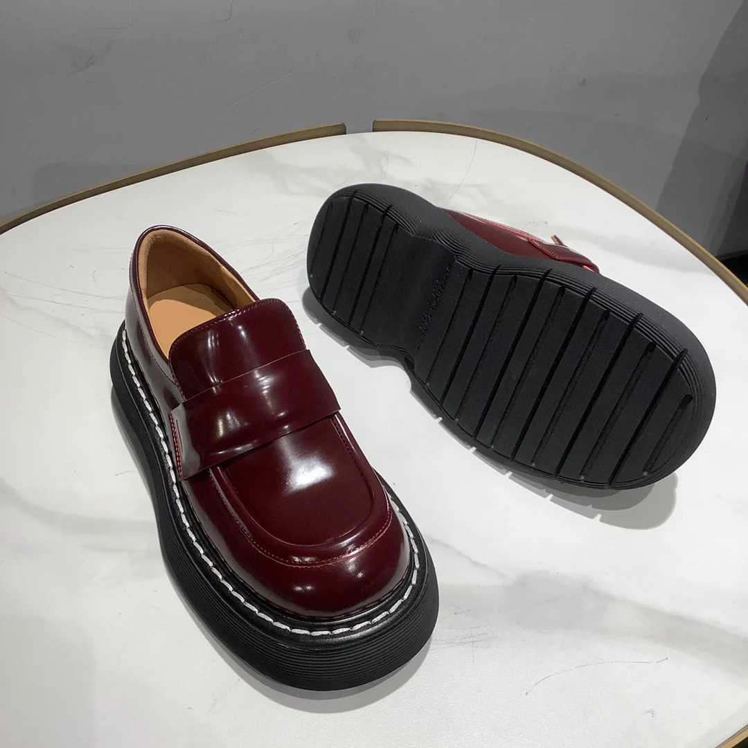 BV - Ботинки Dr. Martens на платформе - Бордовые