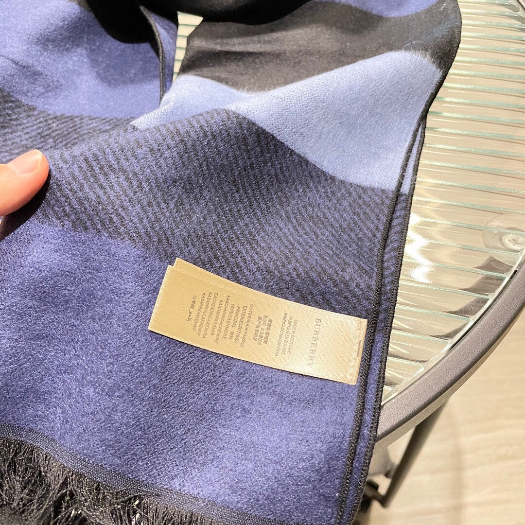 Классический полосатый тканый шарф Burberry - 32 (180 см) - 100% кашемир - 1 шт.