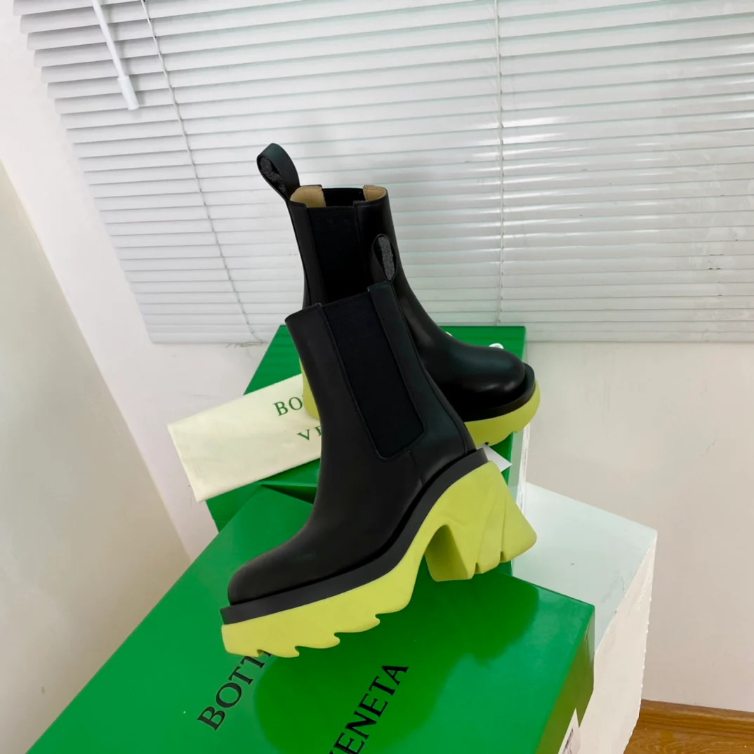 Обувь BV - BV - желто-зеленая цветовая гамма - ботинки на платформе
