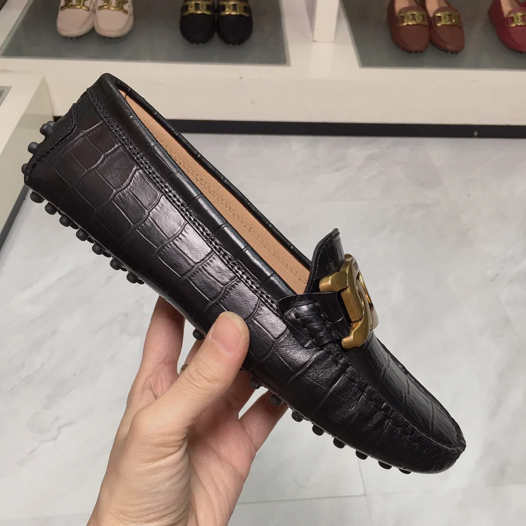 Tods - клетчатые лоферы - туфли без шнурков