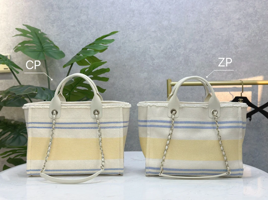 Пляжная сумка Chanel 25c, косметичка, ярко-желтая.