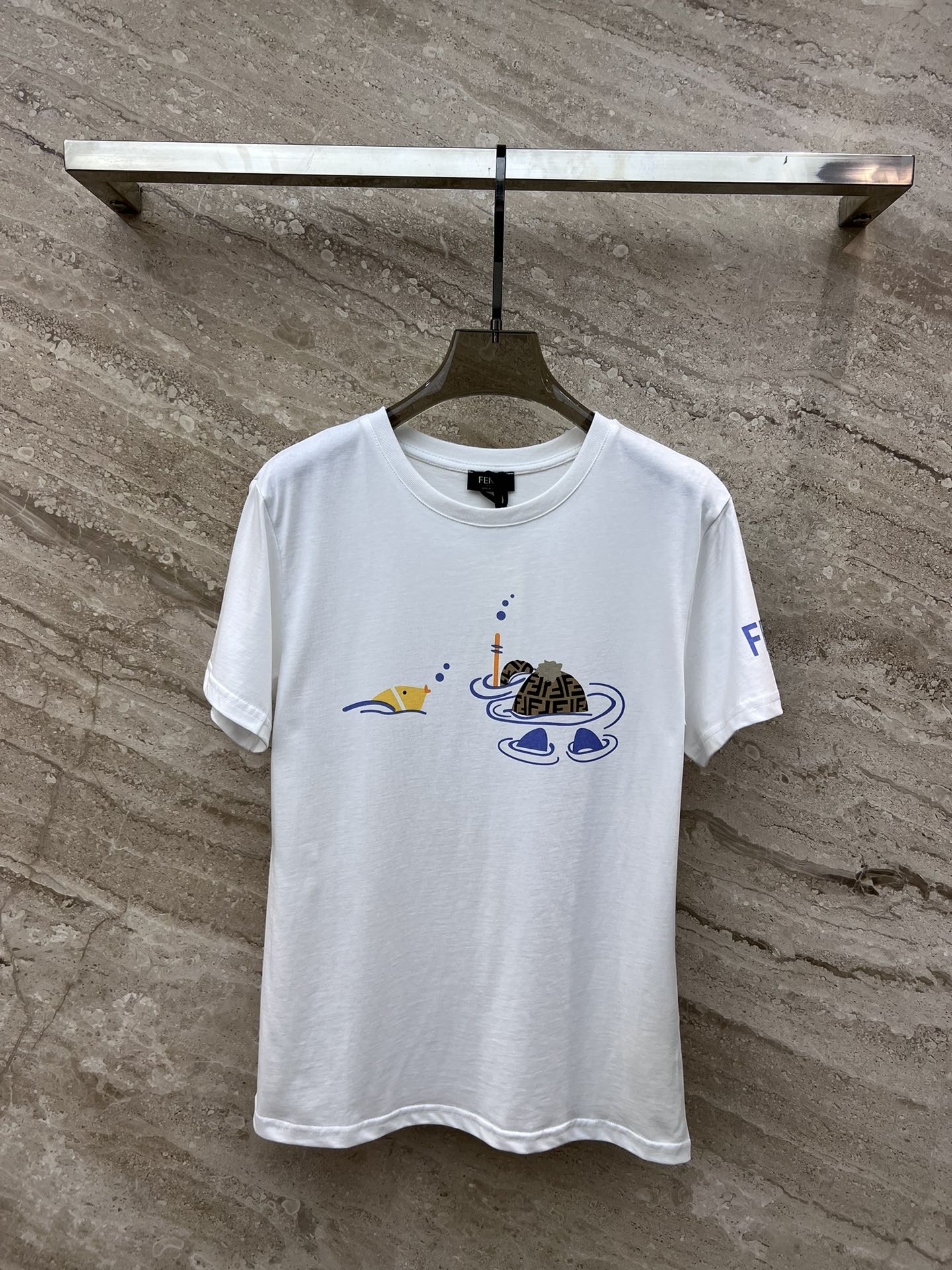 Fendi - 2403 - 24 Весна/Лето Новая детская футболка с коротким рукавом и принтом