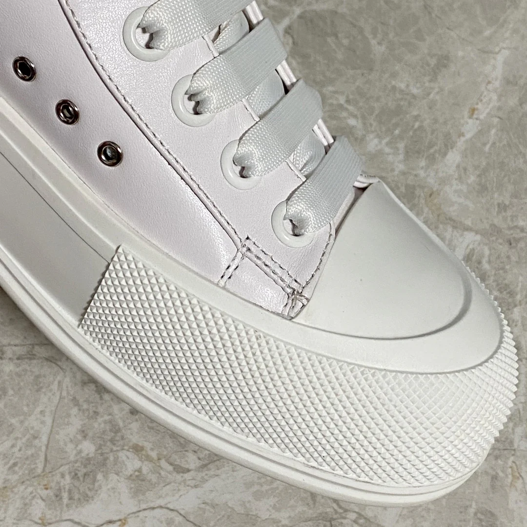 Высокие парусиновые туфли на платформе McQueen - 1