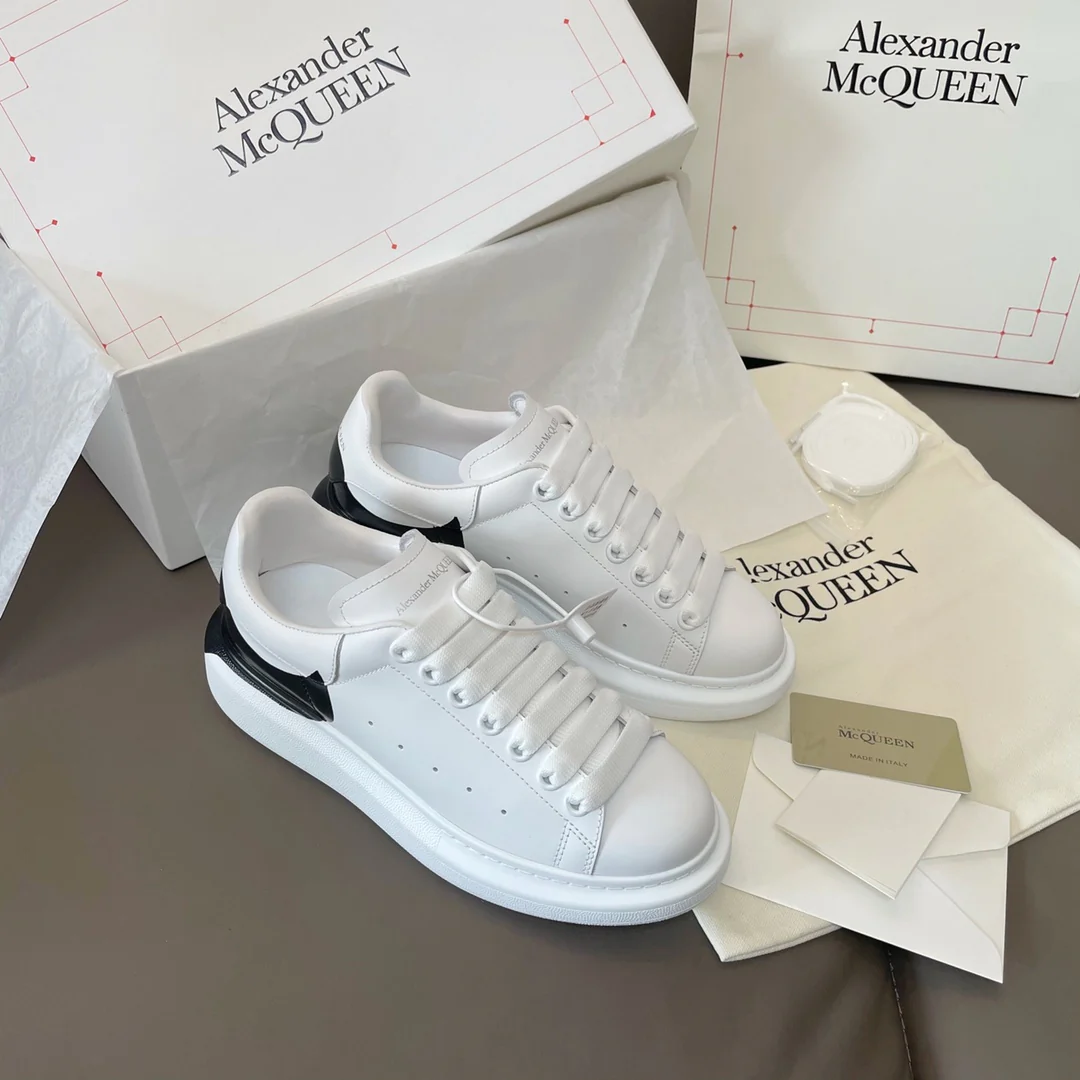McQueen - Tail - Black - White Sneakers