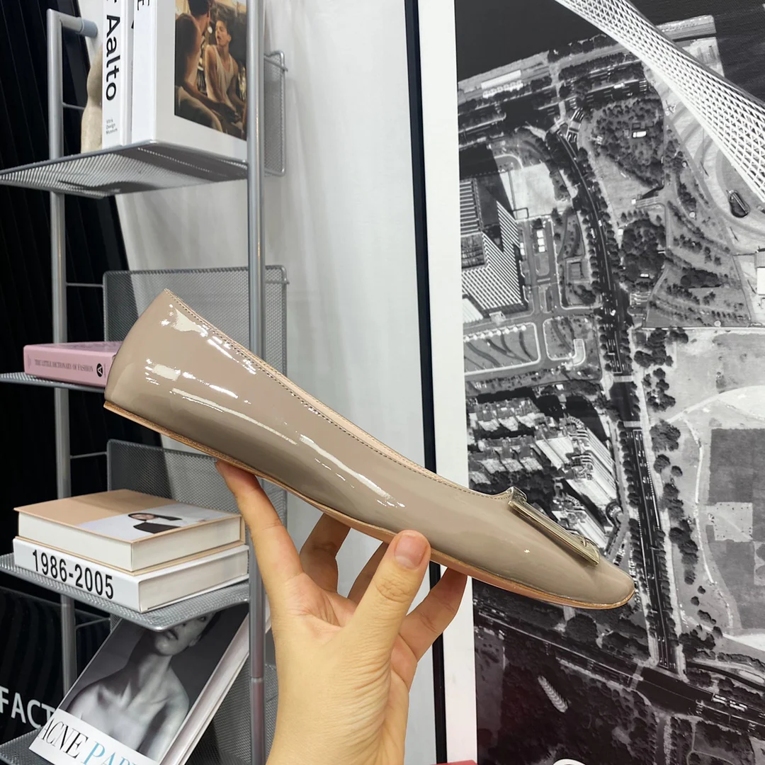 RV-Flat Bottom Square Toe-Khaki Grey