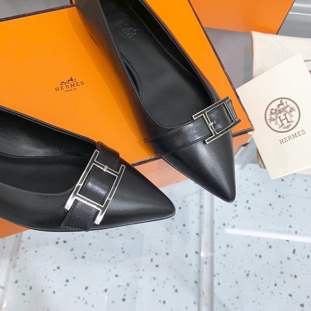 Hermes - Балетки из овечьей кожи