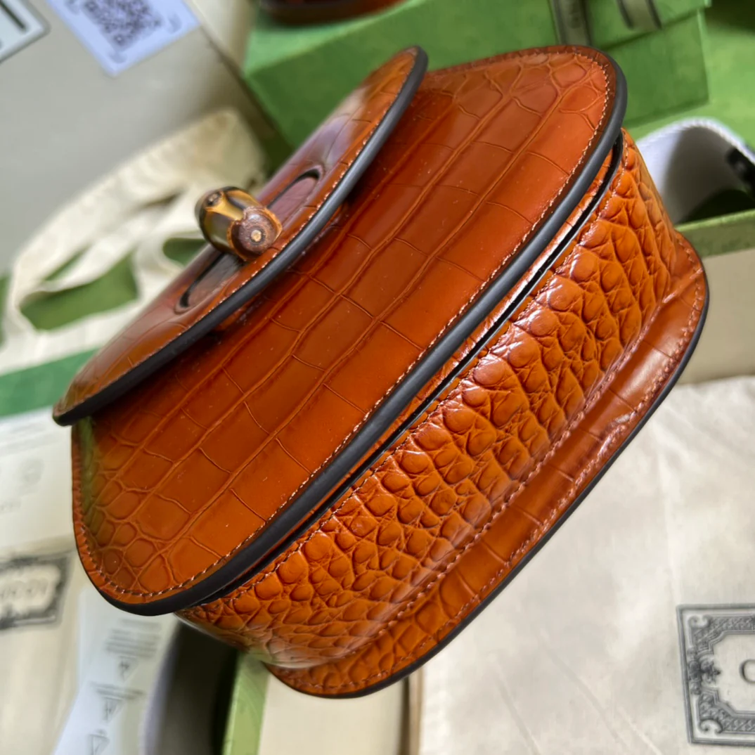 Маленькая сумочка Gucci с бамбуковой ручкой - 17x12x7 см - 1