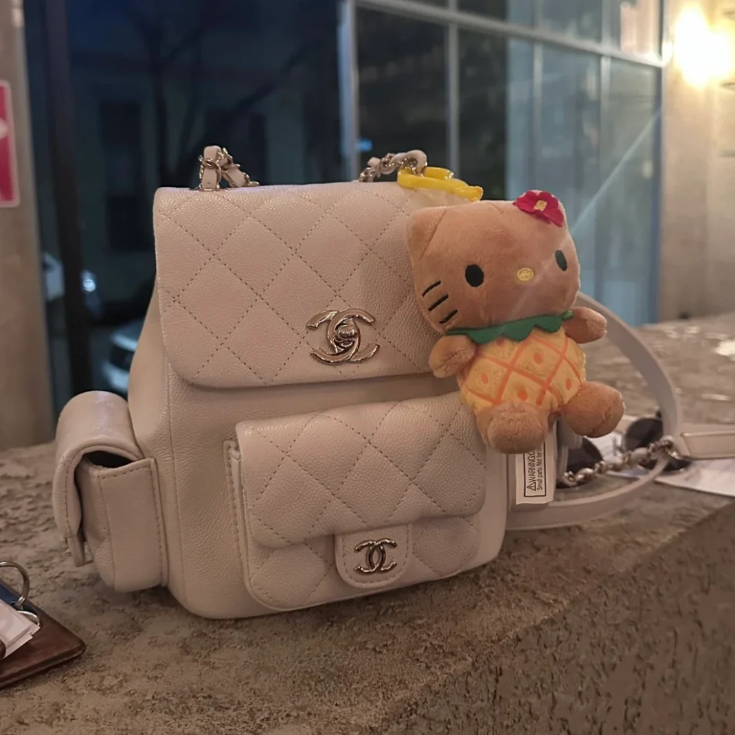 Chanel - Новая маленькая сумка через плечо Tank Duma - Два боковых кармана - Белая - 1