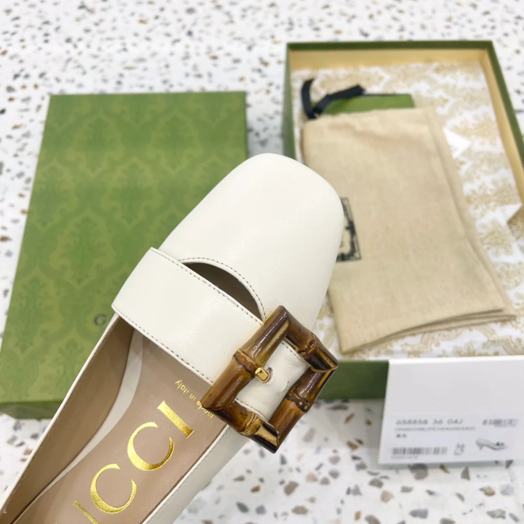 Gucci - Бамбуковая пряжка для обуви - Туфли на низком каблуке - 1