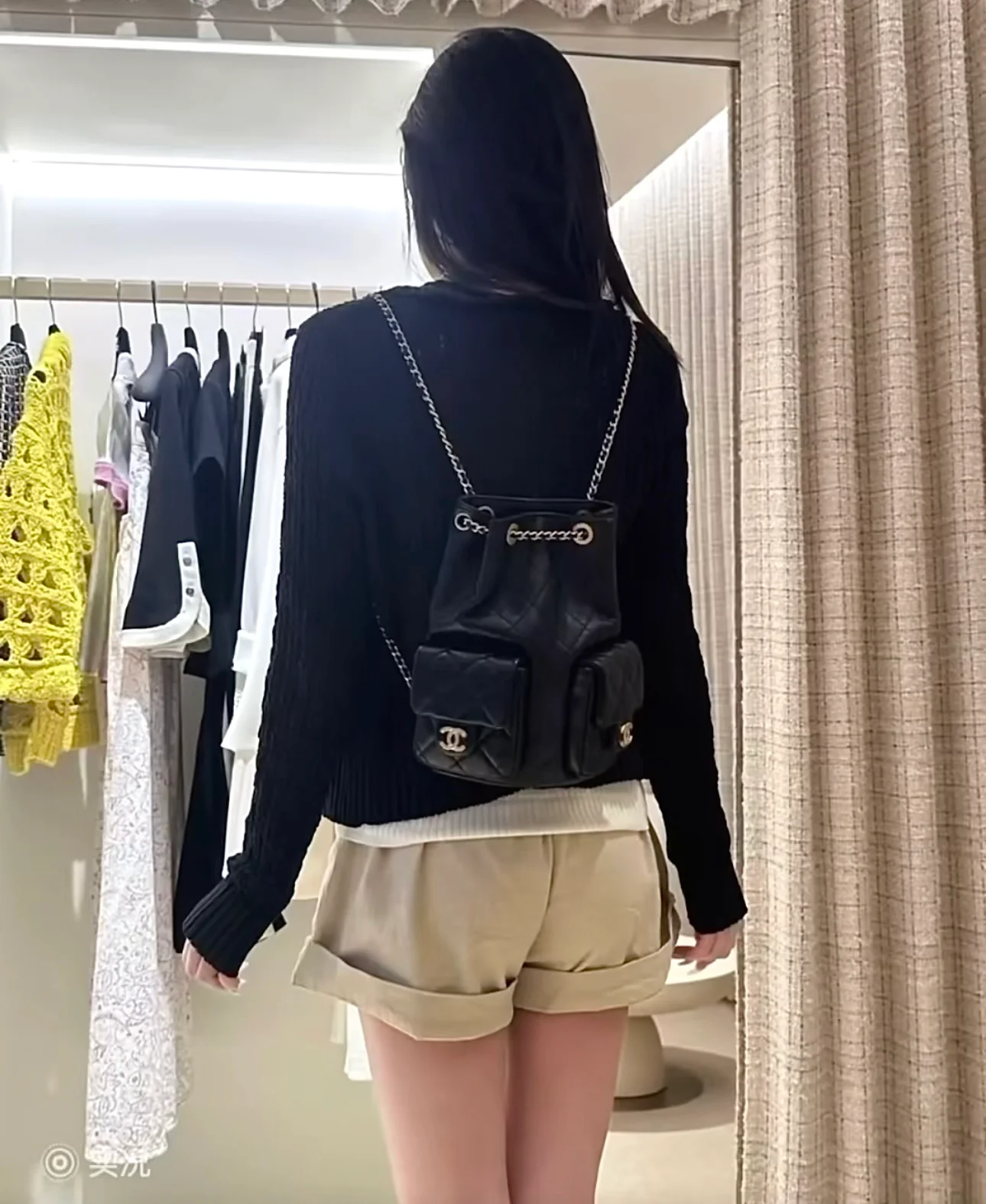 Chanel - Рюкзак с двумя карманами - Черный