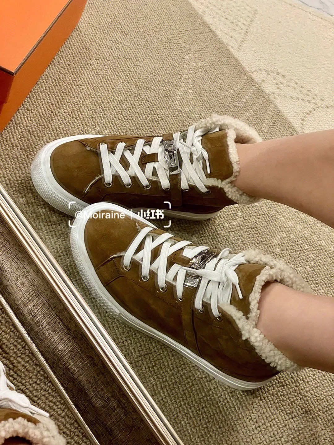 Высокие шерстяные кроссовки Hermes Kelly, низкие кроссовки унисекс, коричневые