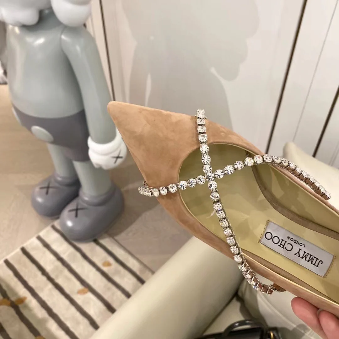 Балетки Jimmy Cross со стразами и цепочкой