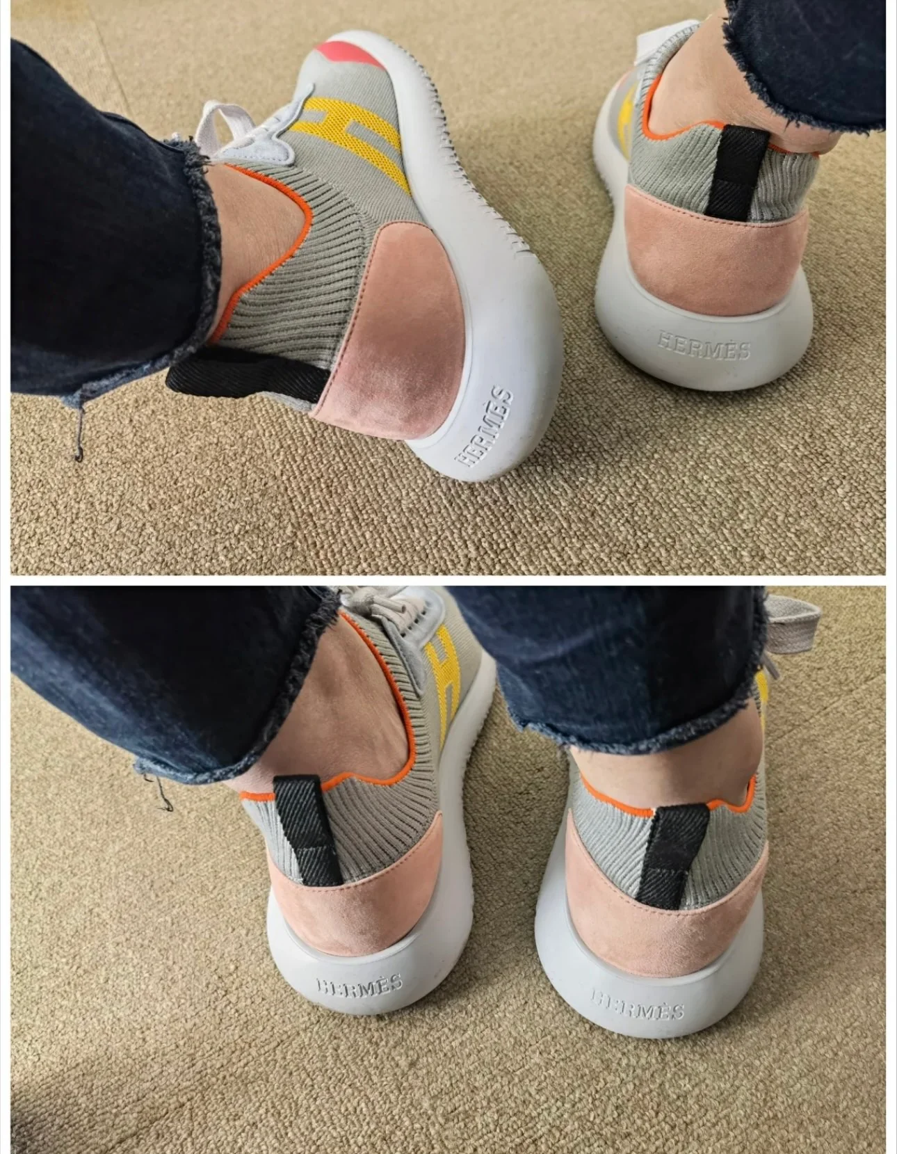 Новинки весенней коллекции Hermes 2022 года - Повседневные кроссовки - Унисекс - Серые