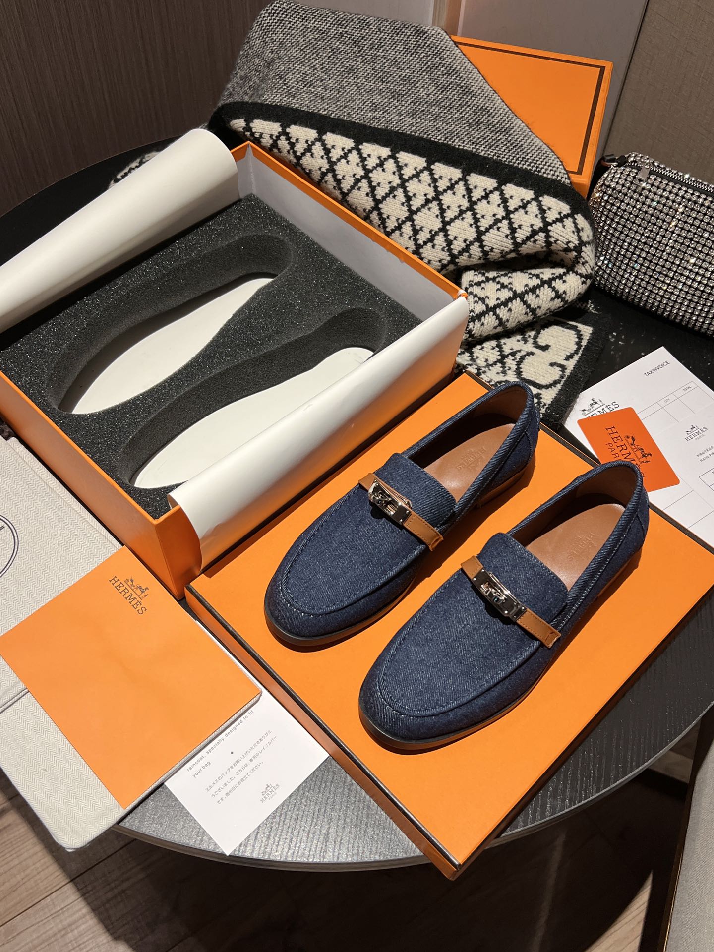 Новинка ранней весны от Hermes - Мини-мюли с пряжкой Kelly Buckle - Синие