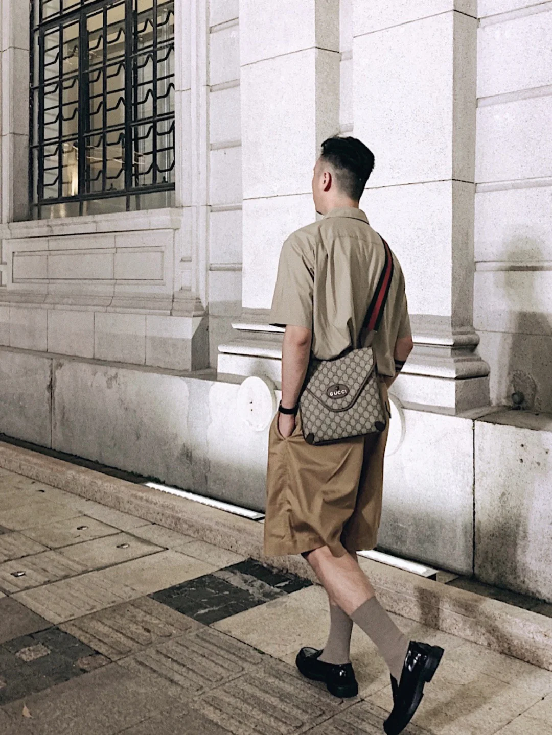 Gucci-老花斜背包