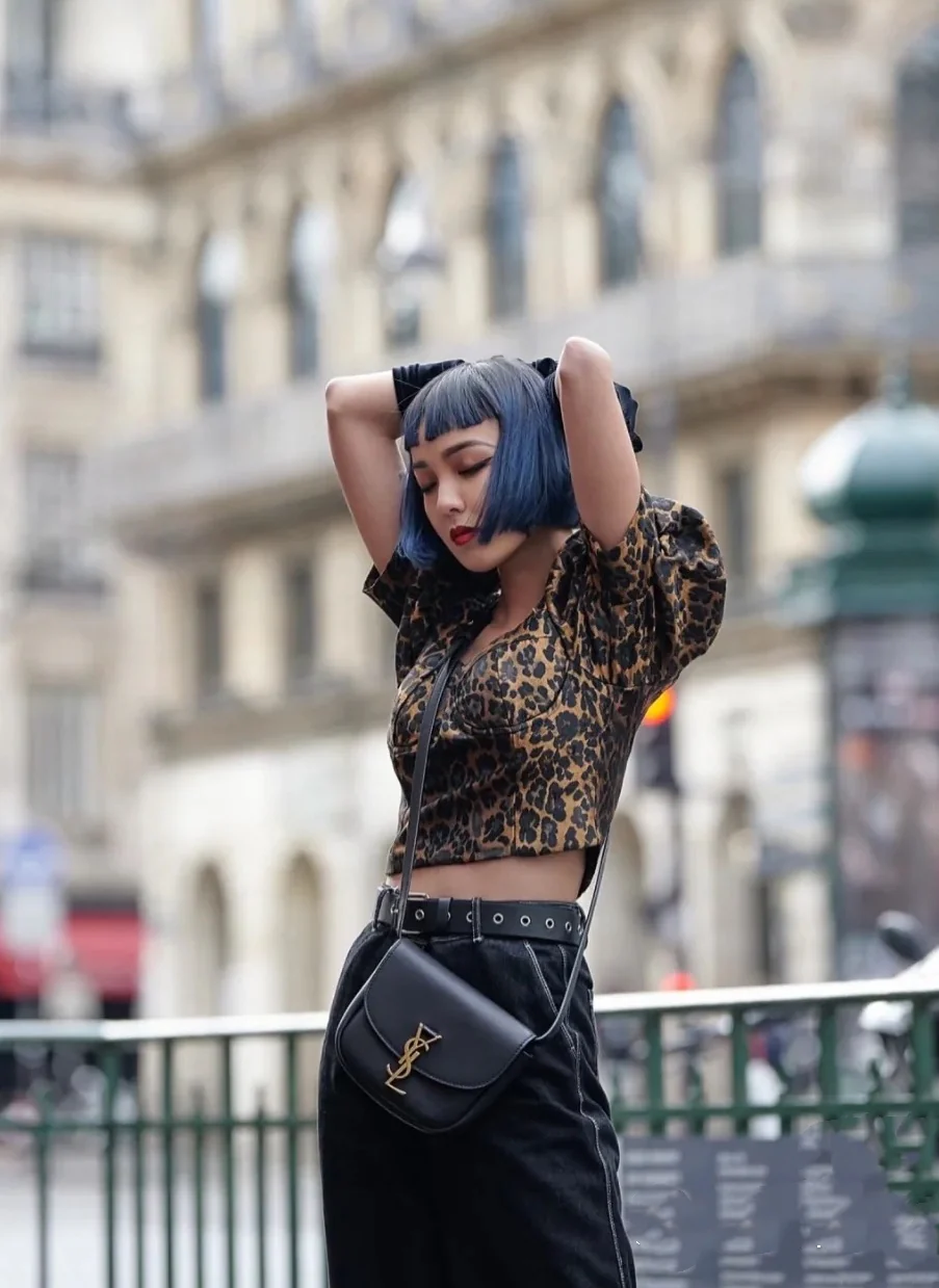 Сумка-седло YSL-Kaia-черная