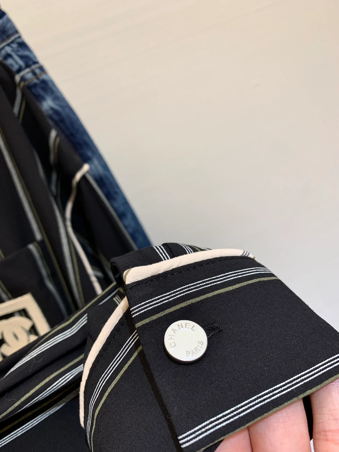 Новая полосатая толстовка с капюшоном Chanel 2403 Весна/Лето