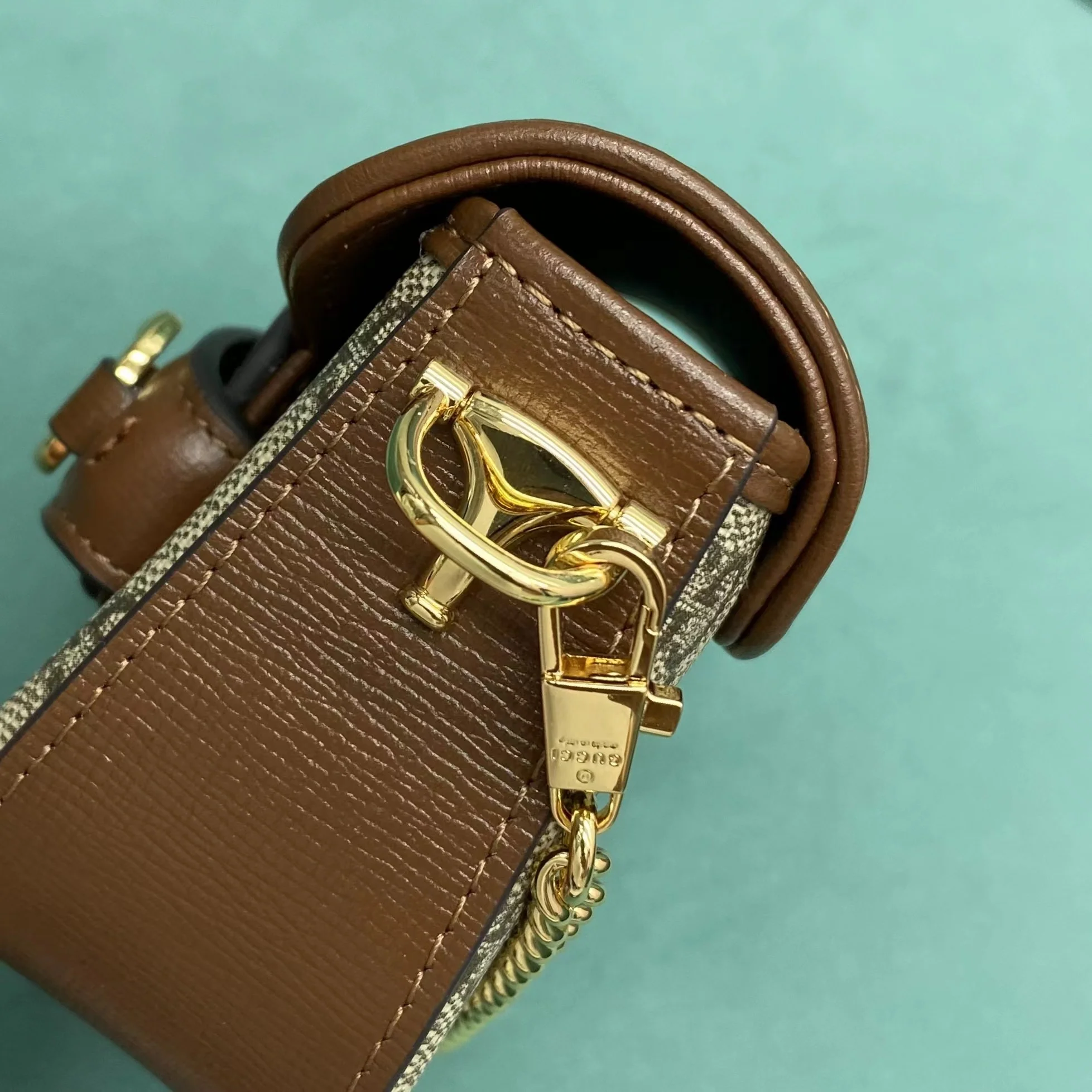 Сумка Gucci 1955 Saddle Bag - Мини - Монограммная канва