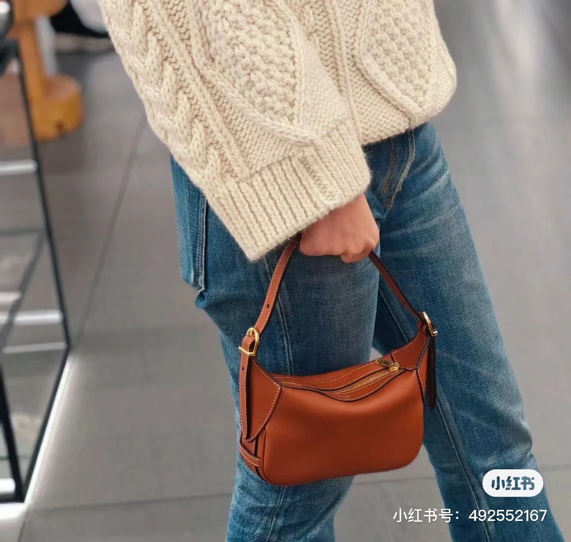 Мини-сумка через плечо Celine Romy - бежево-коричневая