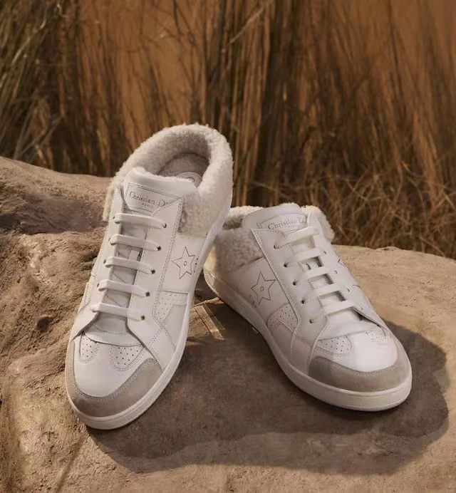 Кожаные кроссовки Dior Star — изображение с официального сайта — белые.