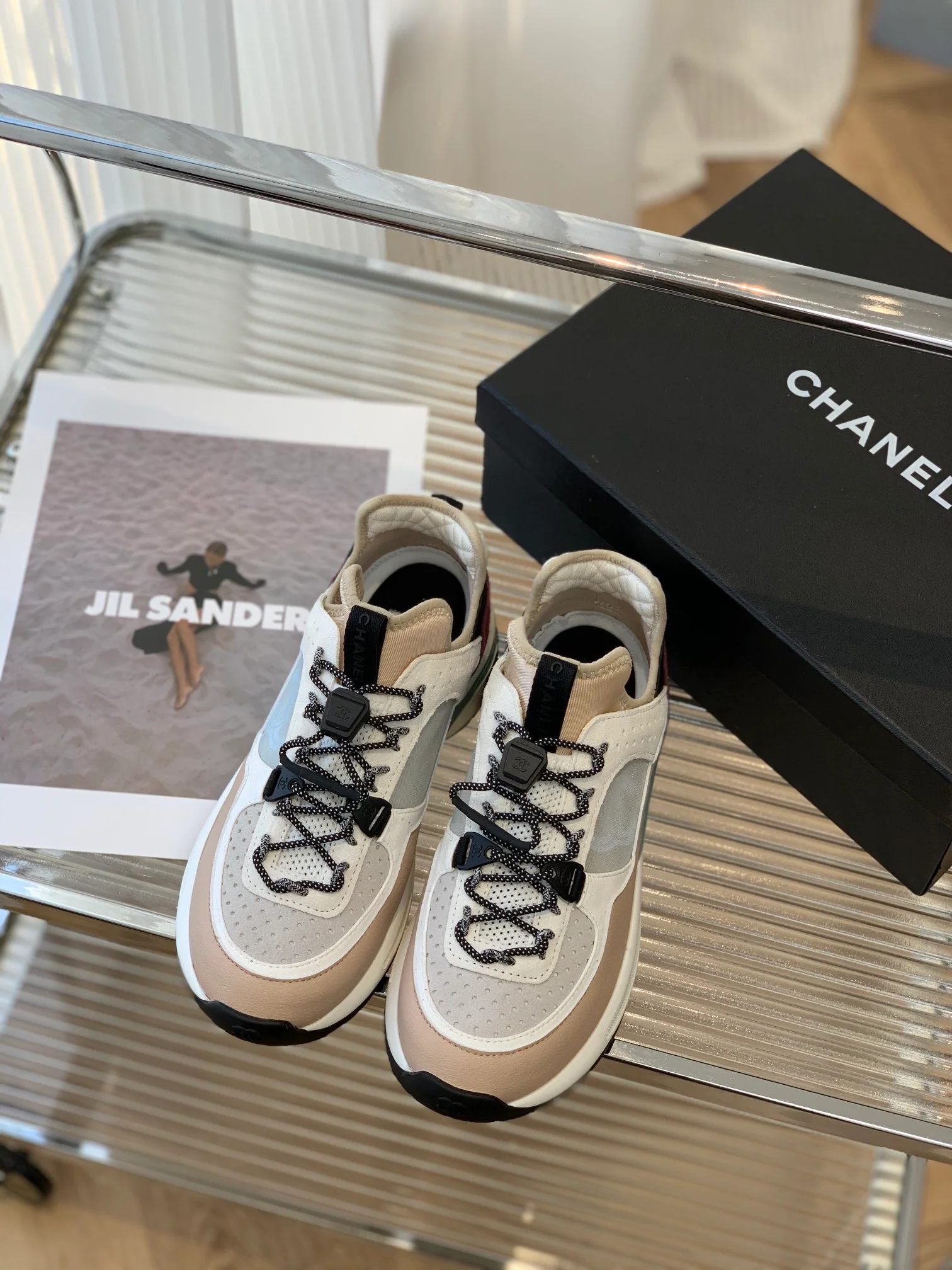 Chanel - Повседневные кроссовки - Серые/Розовые