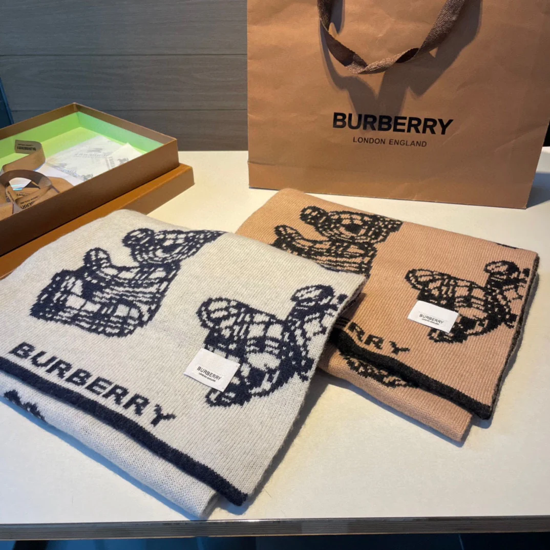 Вязаный кашемировый шарф Burberry - 30 см - 180 см - 100 см - Кашемир - 1 см