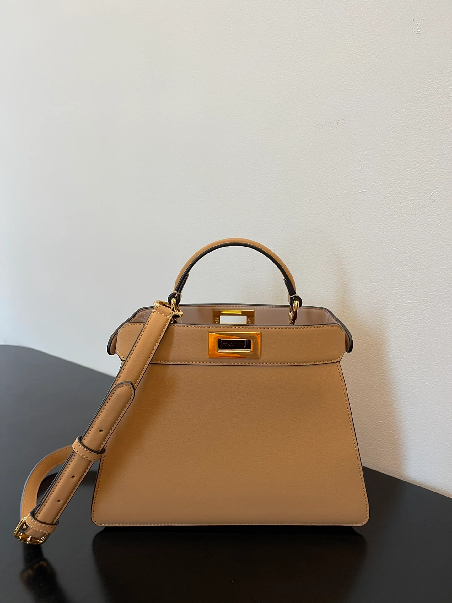 Fendi-peekaboo-i-see-u-small-caramel color