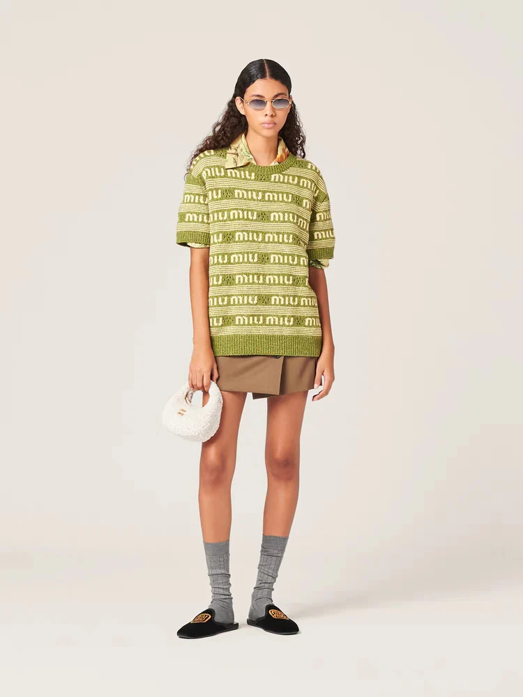 Сумка Miu Miu Wander - овечья шерсть - белый наряд (поделиться)