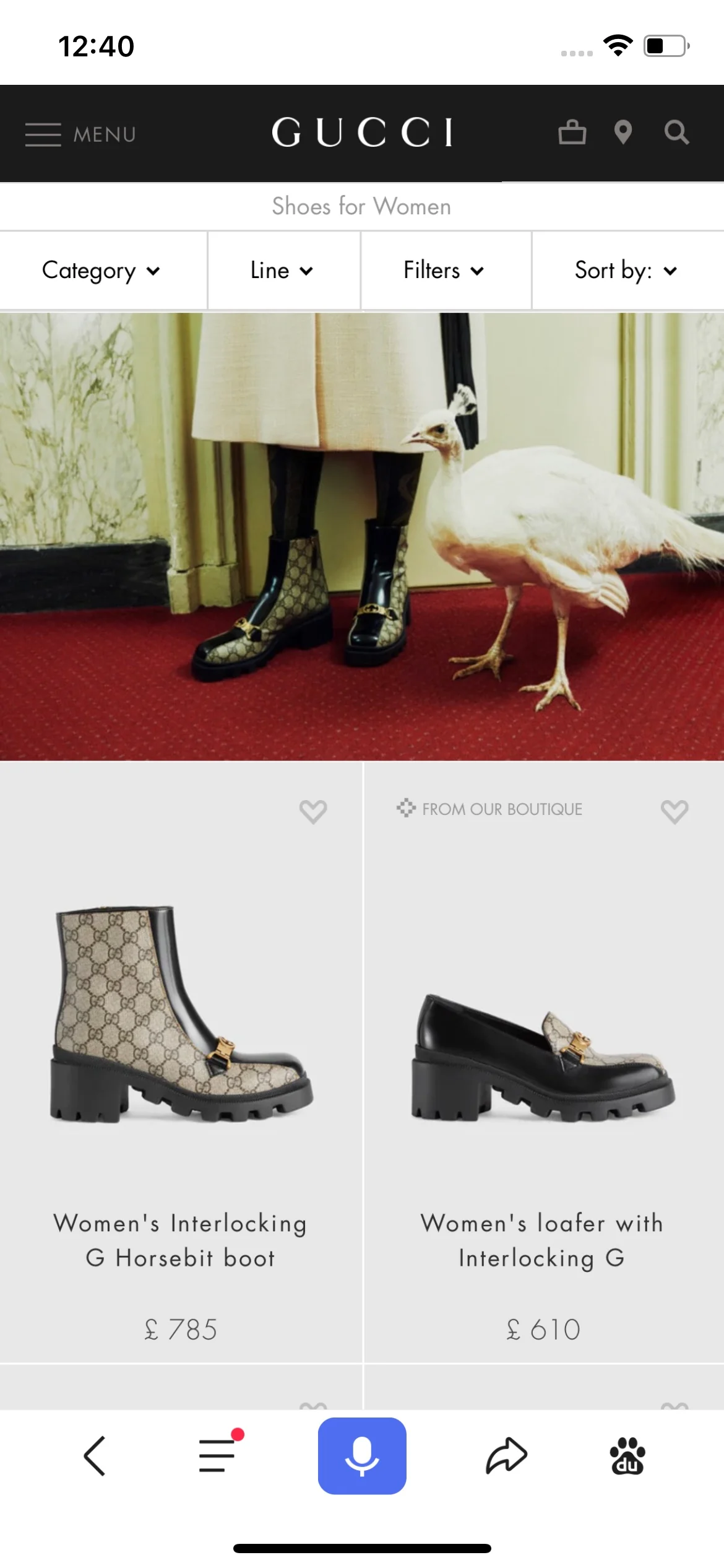 Туфли/ботильоны на платформе с монограммой Gucci - изображение из коллекции