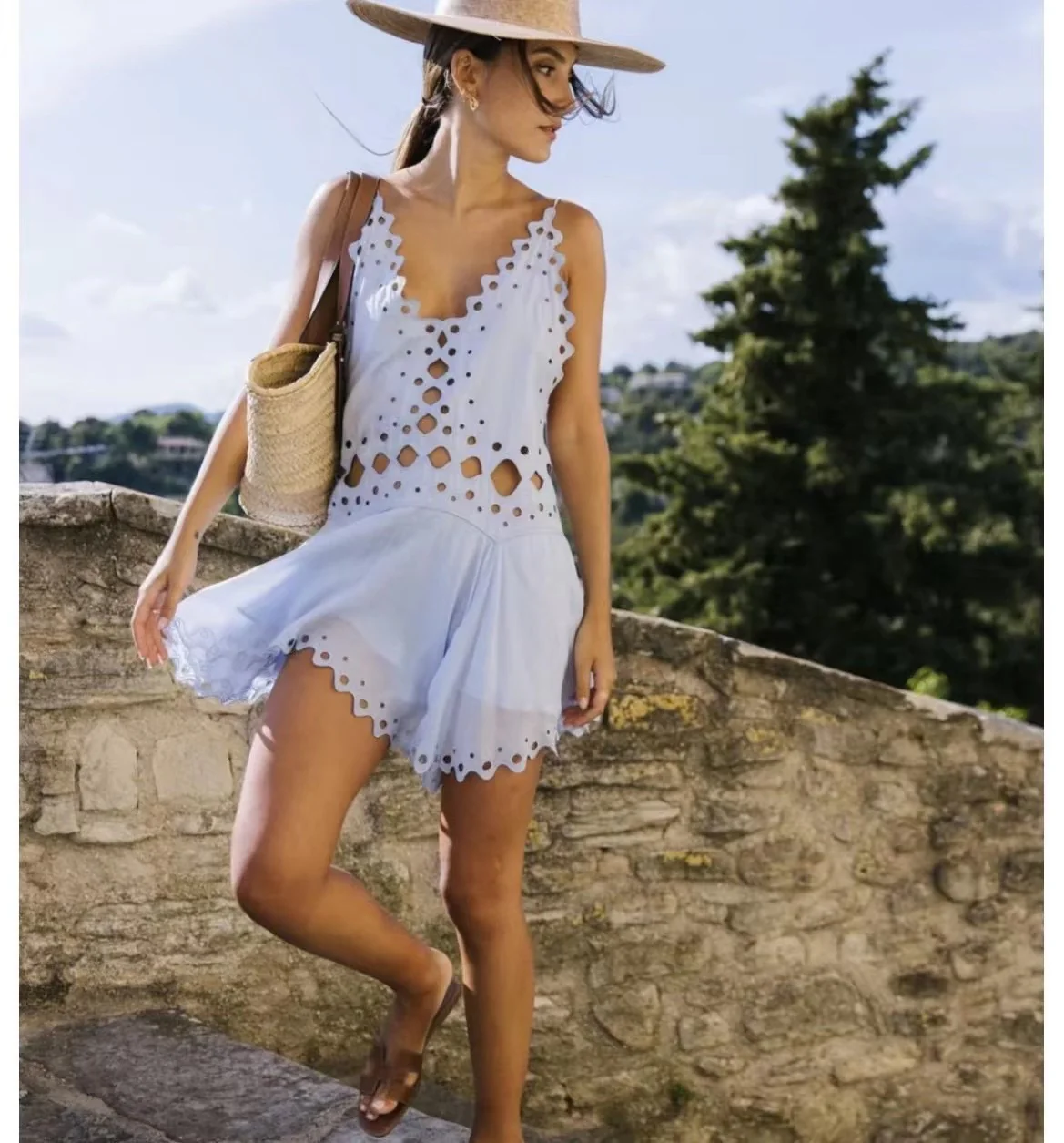 Соломенная сумка Loewe - 40 см - Большая - Коричневая