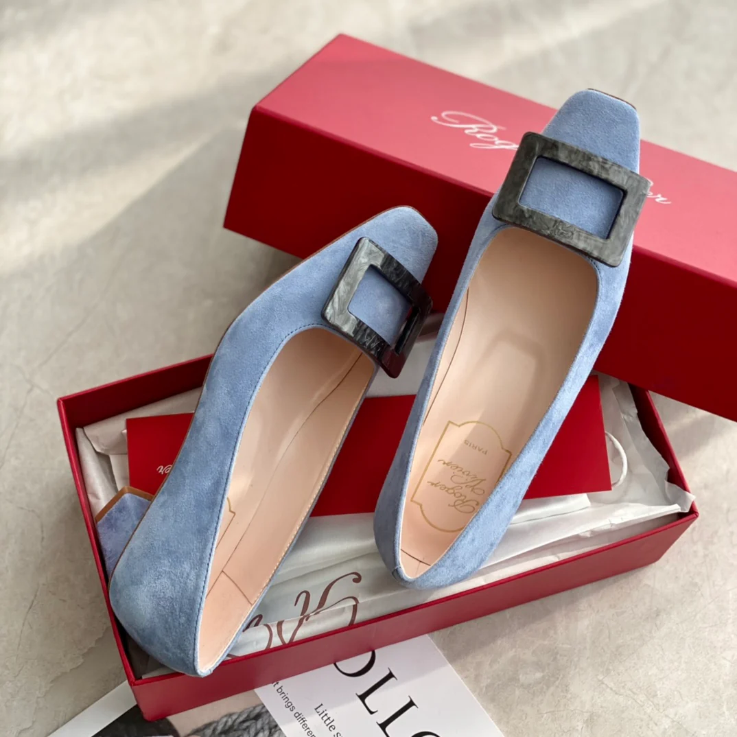 Обувь RV - Новинка начала осени 2023 года - Туфли на низком каблуке - Синие