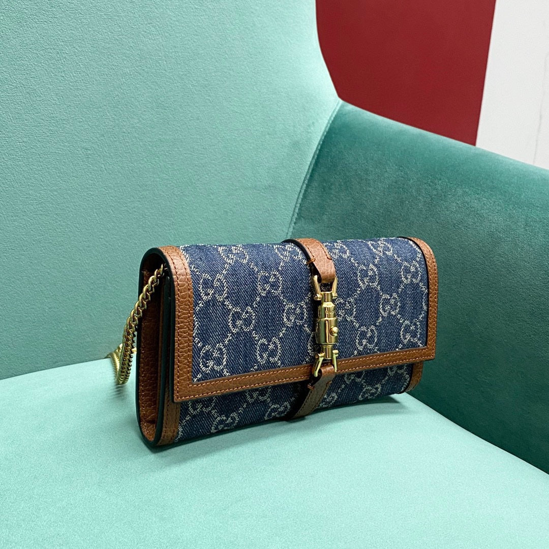 Сумка Gucci Jackie на цепочке - серия Denim