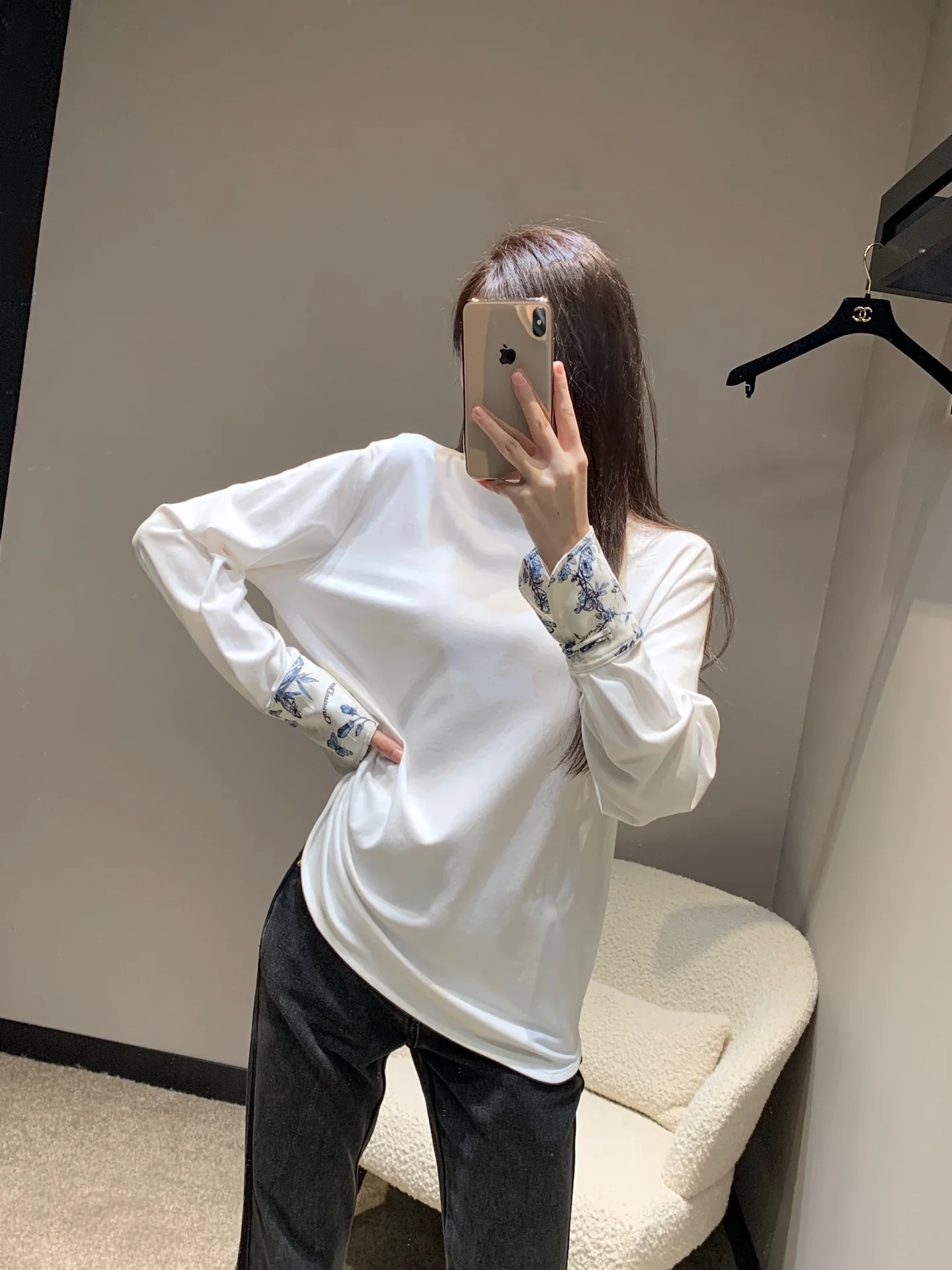 Dior-2403 - Новая футболка с длинными рукавами в китайском стиле