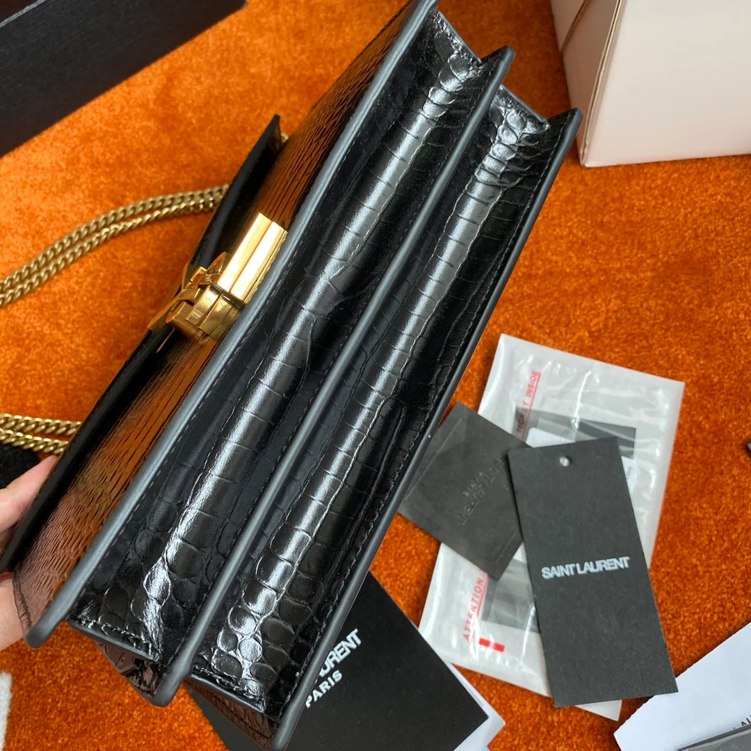 Сумка-конверт YSL Cassandra с крокодиловым принтом - 4 шт.