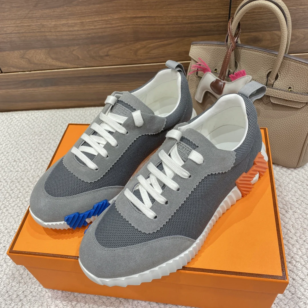 Весенняя коллекция Hermes 2022 — Спортивная повседневная обувь — Унисекс — Серый — 1